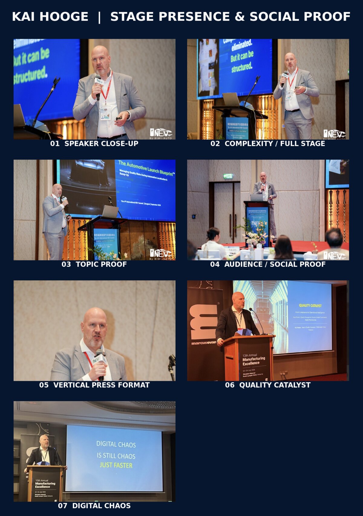 Overview of Kai Hooge stage photography